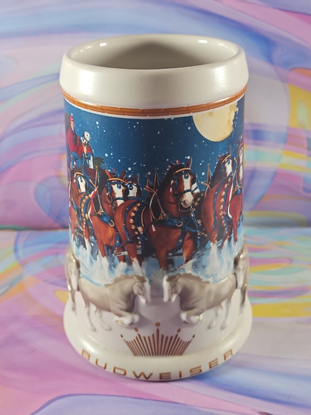 Budweiser 2005 Holiday Stein CS628 Beer Breweriana Clydesdales